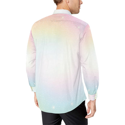 Nebula Pattern Print Design A02 Men's Long Sleeve Shirt
