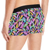 Neon Feather Pattern Print Design A02 Men's Boxer Briefs