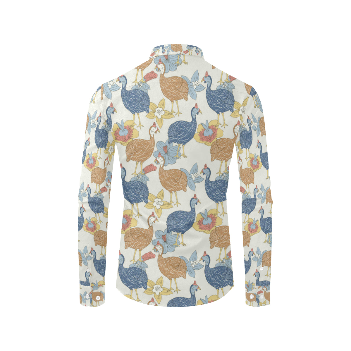 Guinea Fowl Pattern Print Design 01 Men's Long Sleeve Shirt