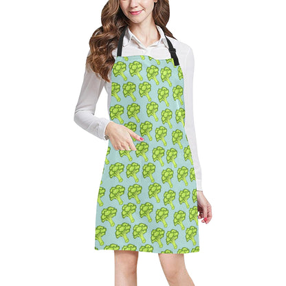 Broccoli Pattern Print Design 02 Apron with Pocket