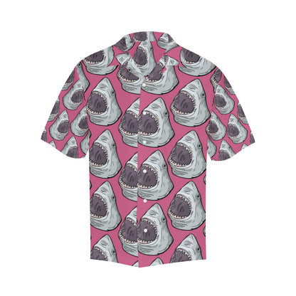 Great White Shark Pattern Print Design 01 Men's Hawaiian Shirt