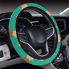 Lion Pattern Print Design 02 Steering Wheel Cover with Elastic Edge