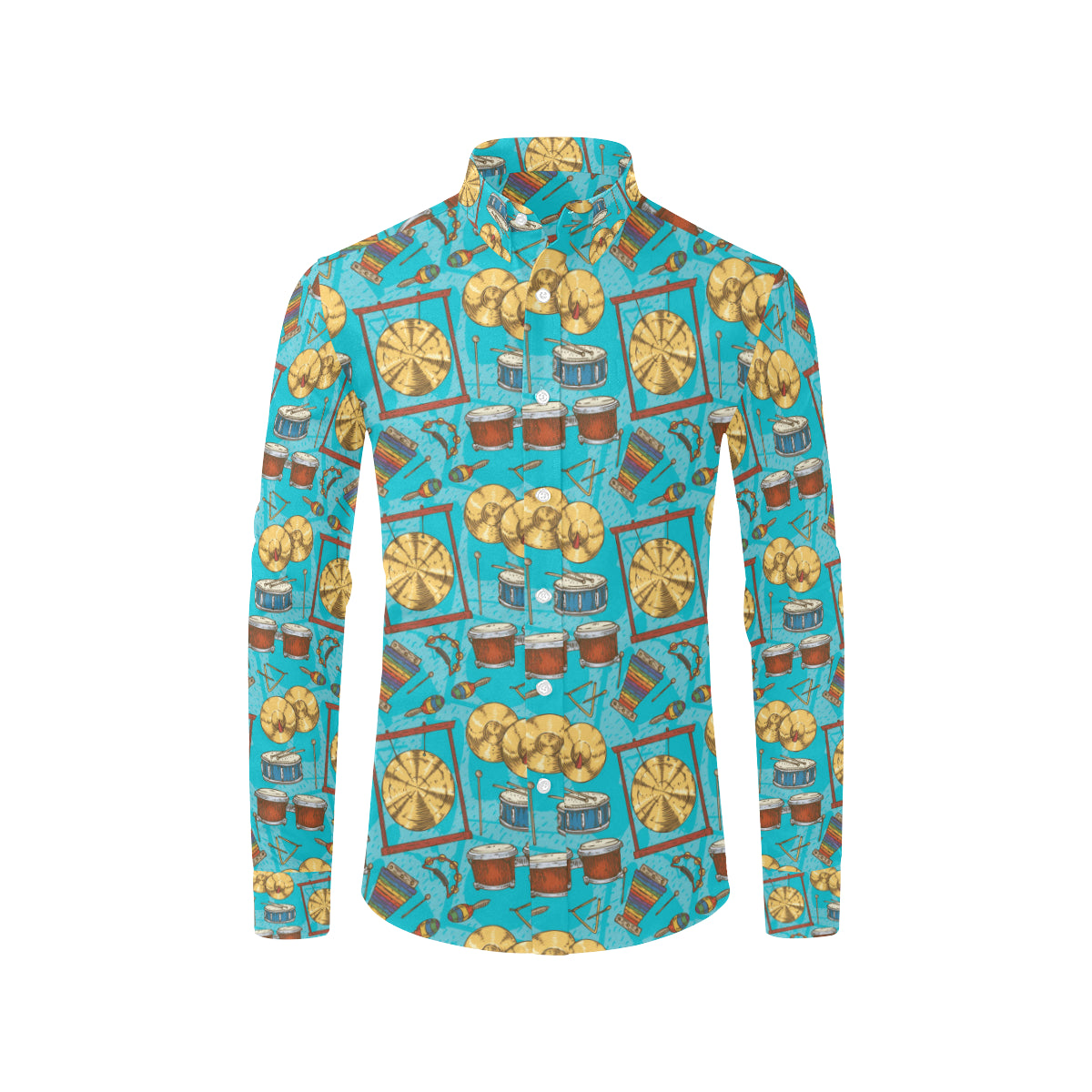 Percussion Pattern Print Design 03 Men's Long Sleeve Shirt