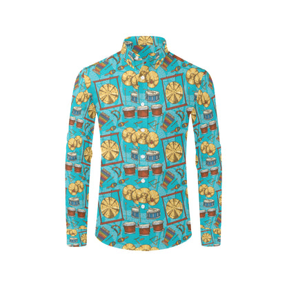 Percussion Pattern Print Design 03 Men's Long Sleeve Shirt