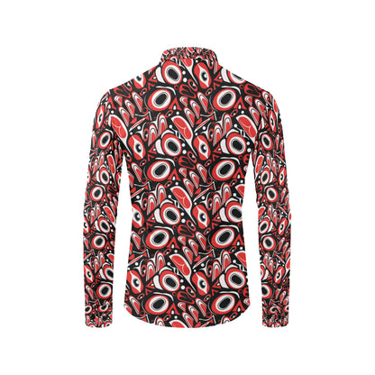 Totem Pole Texture Design Men's Long Sleeve Shirt