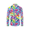 Peace Sign Colorful Pattern Print Design A02 Men's Long Sleeve Shirt