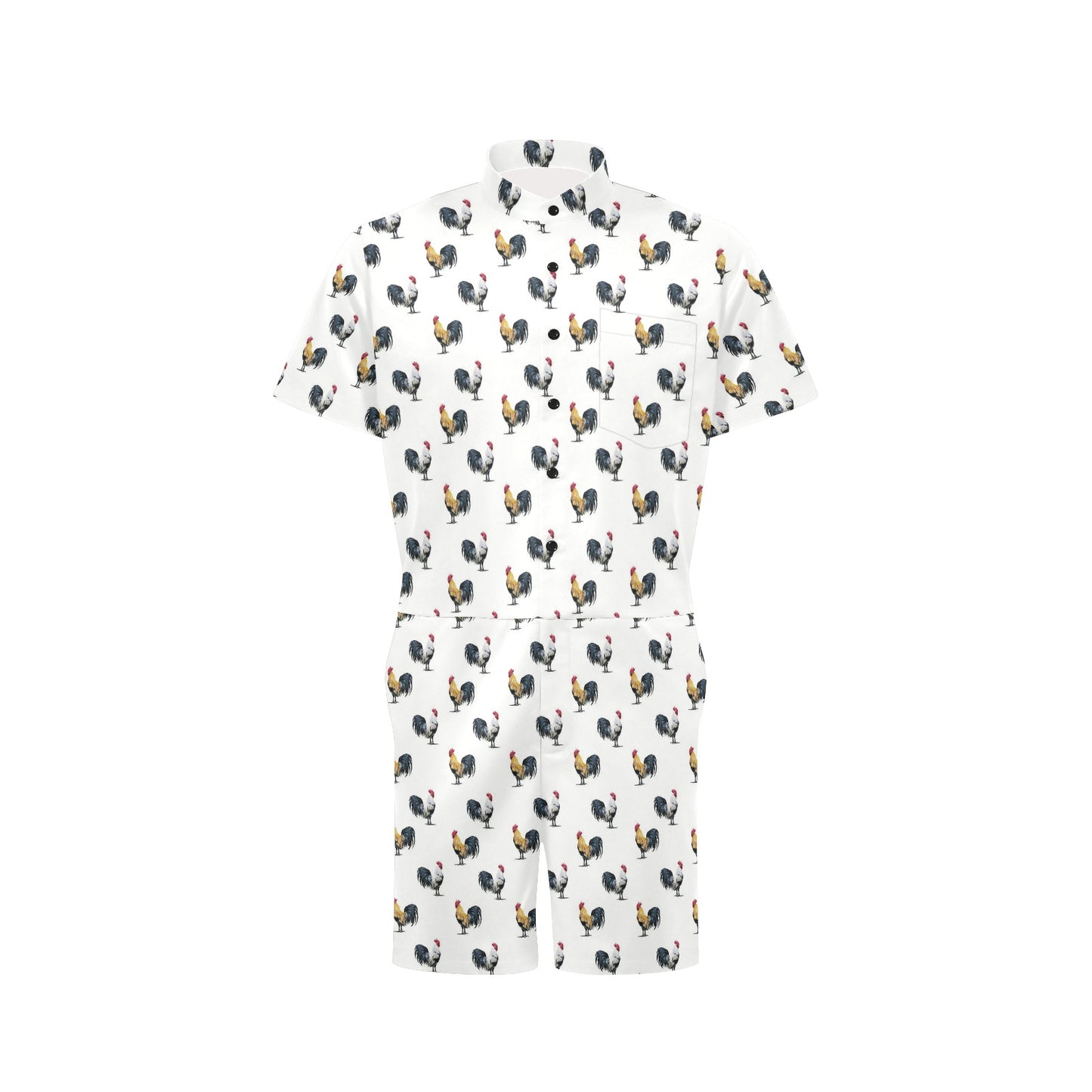 Chicken Pattern Print Design 02 Men's Romper