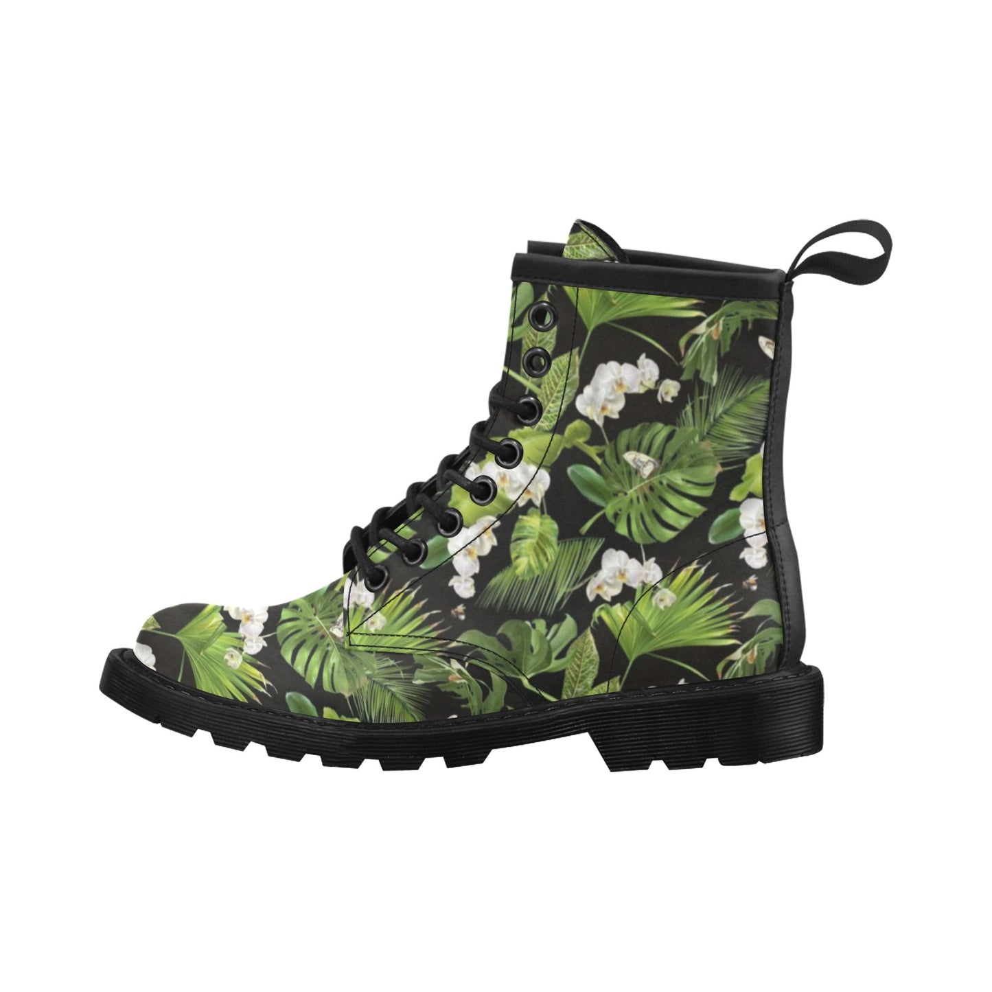 Tropical Flower Pattern Print Design TF026 Women's Boots