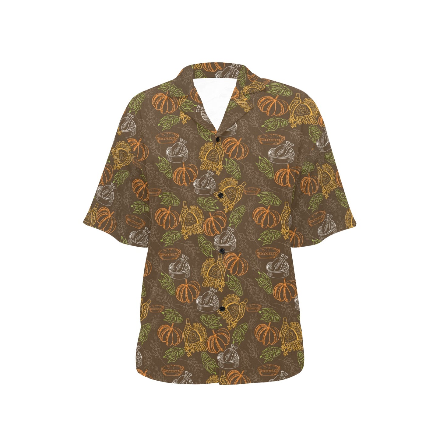 Thanksgiving Print Design LKS301 Women's Hawaiian Shirt
