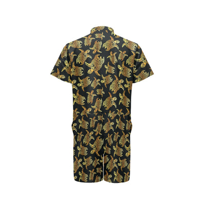 Gold Tribal Turtle Polynesian Themed Men's Romper