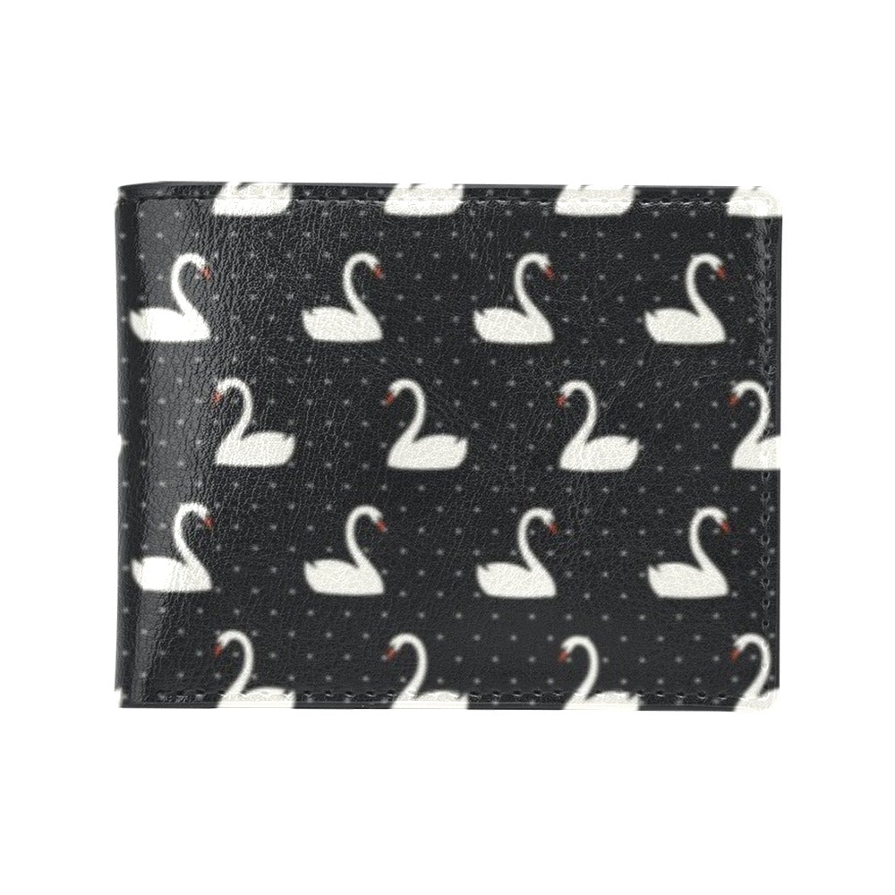 Swan Print Design LKS401 Men's ID Card Wallet