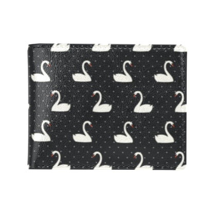Swan Print Design LKS401 Men's ID Card Wallet