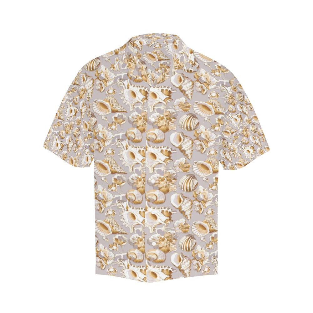 Seashell Print Design LKS309 Men's Hawaiian Shirt
