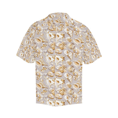 Seashell Print Design LKS309 Men's Hawaiian Shirt