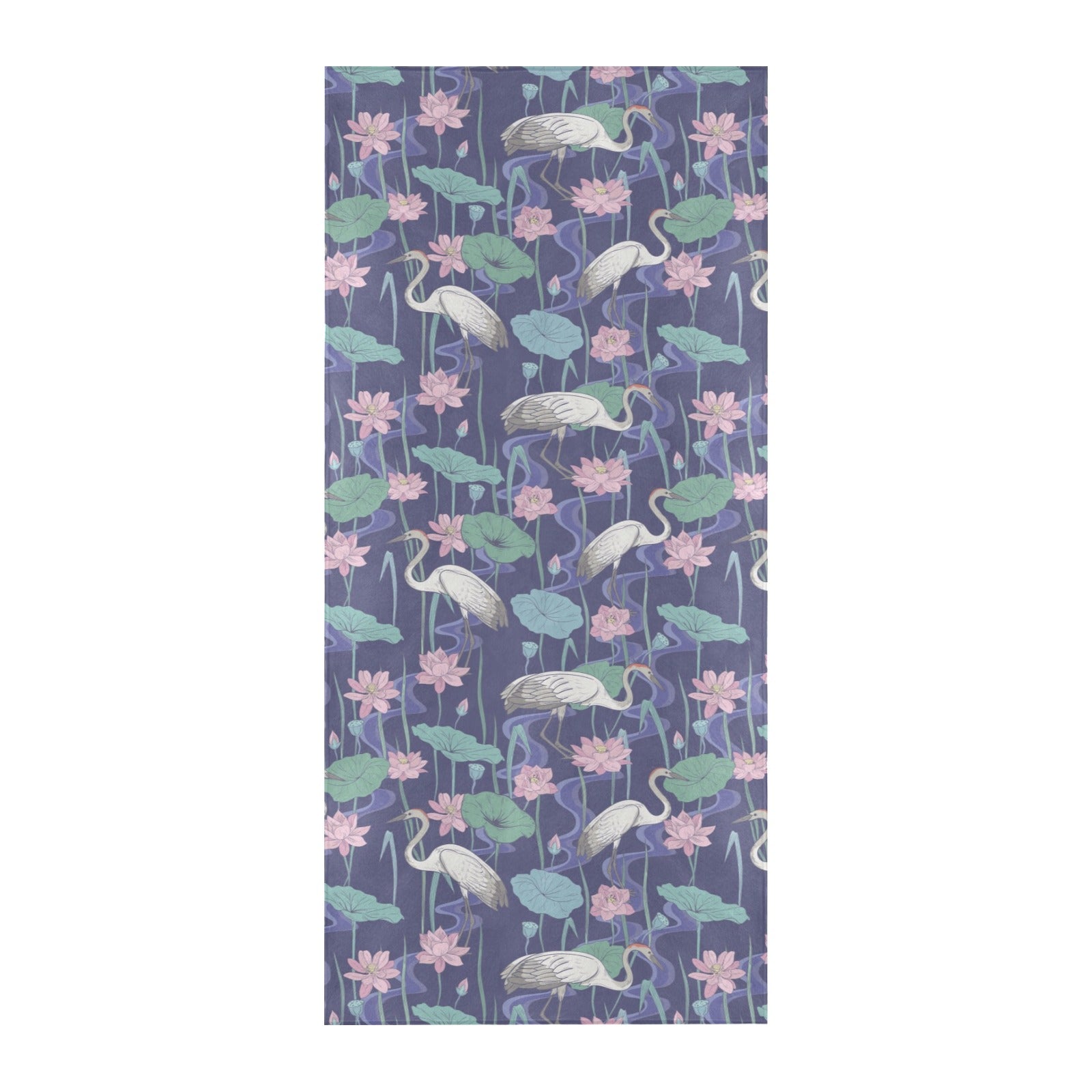 Water Lily Print Design LKS306 Beach Towel 32" x 71"