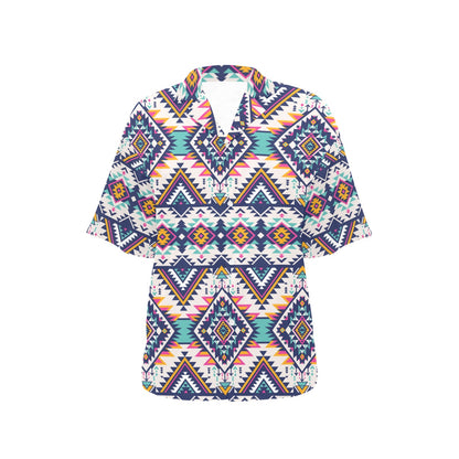 Tribal Aztec native american Women's Hawaiian Shirt