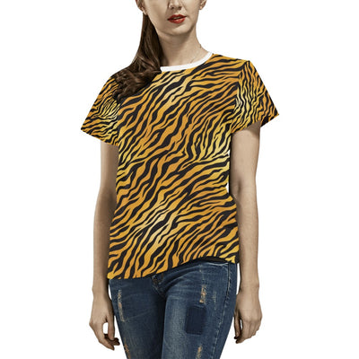 Tiger Print Design LKS302 Women's  T-shirt