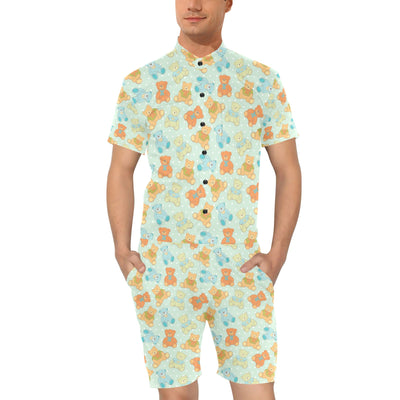 Bear Pattern Print Design 02 Men's Romper