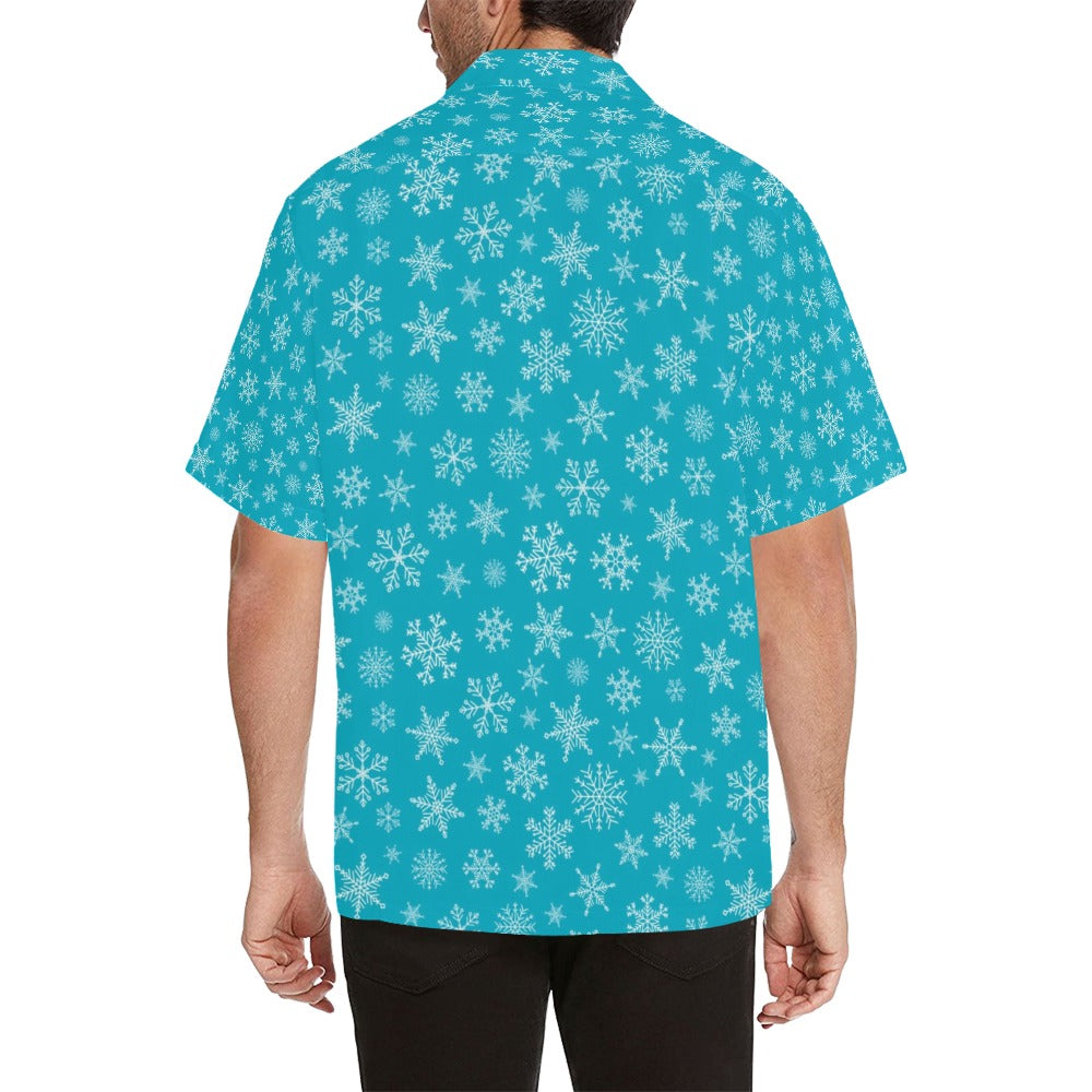 Snowflake Print Design LKS304 Men's Hawaiian Shirt