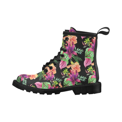 Amaryllis Pattern Print Design AL09 Women's Boots