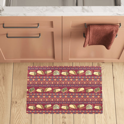 Burrito Taco Print Design LKS302 Kitchen Mat