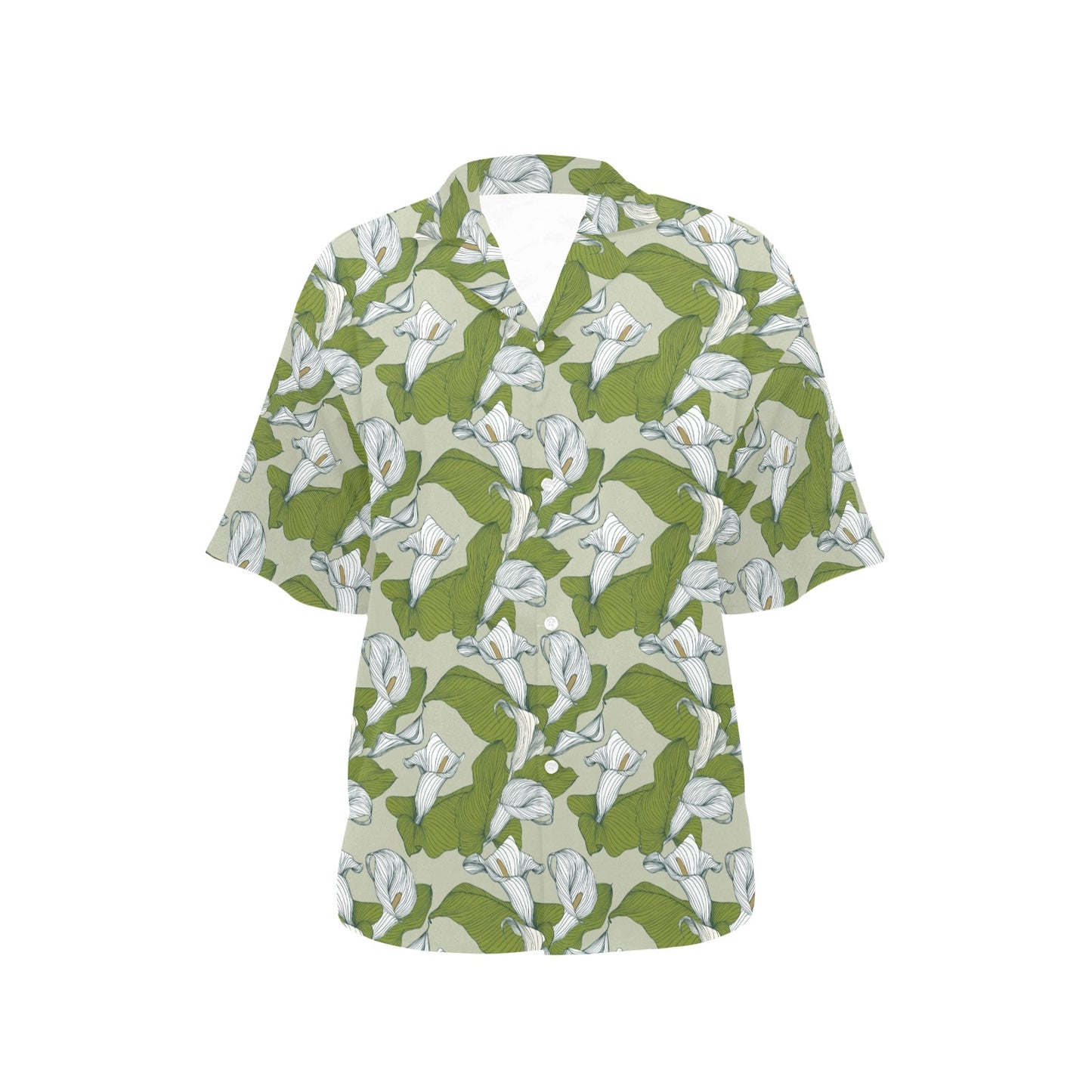 Lily Pattern Print Design LY08 Women's Hawaiian Shirt