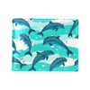 Dolphin Design Print Pattern Men's ID Card Wallet