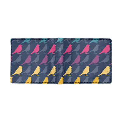 Birds Pattern Print Design 01 Men's ID Card Wallet