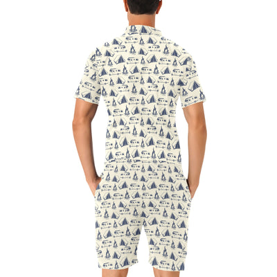 Campfire Pattern Print Design 01 Men's Romper