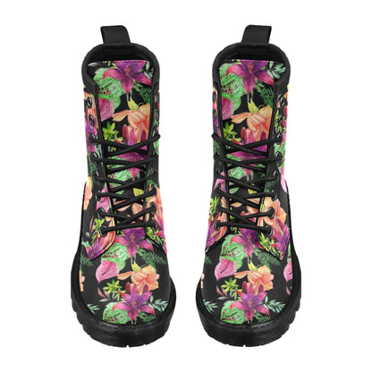 Amaryllis Pattern Print Design AL09 Women's Boots