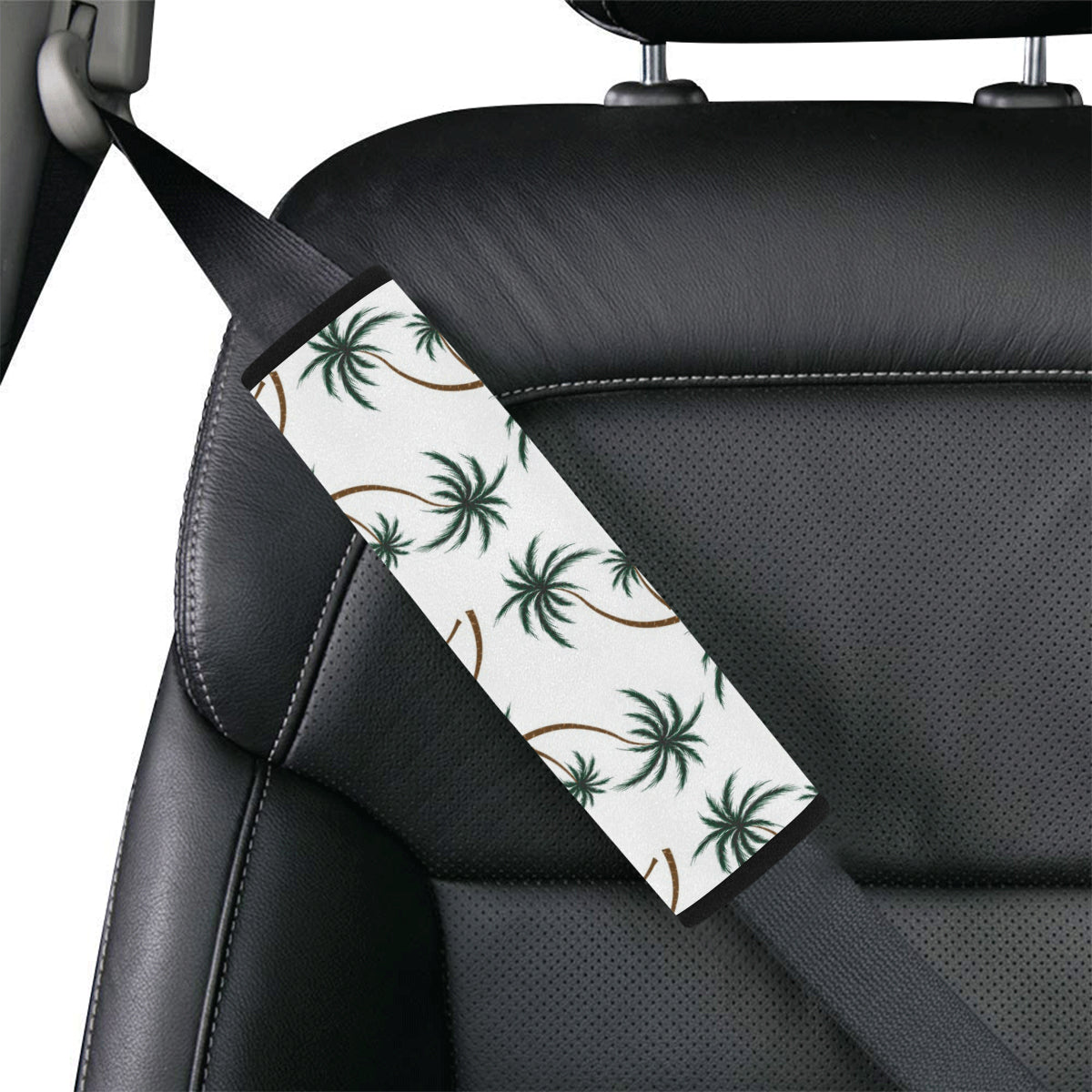 Palm Tree Pattern Print Design PT07 Car Seat Belt Cover