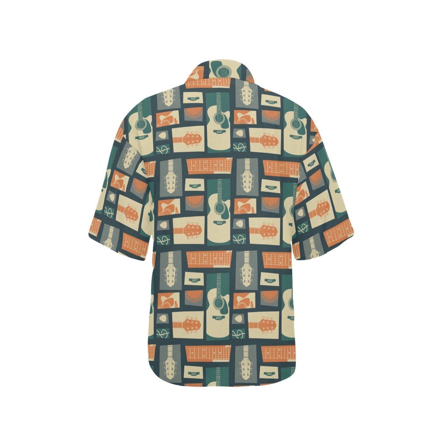 Acoustic Guitar Pattern Print Design 02 Women's Hawaiian Shirt