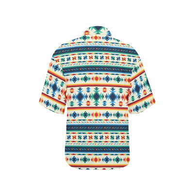 Aztec Pattern Print Design 02 Women's Hawaiian Shirt