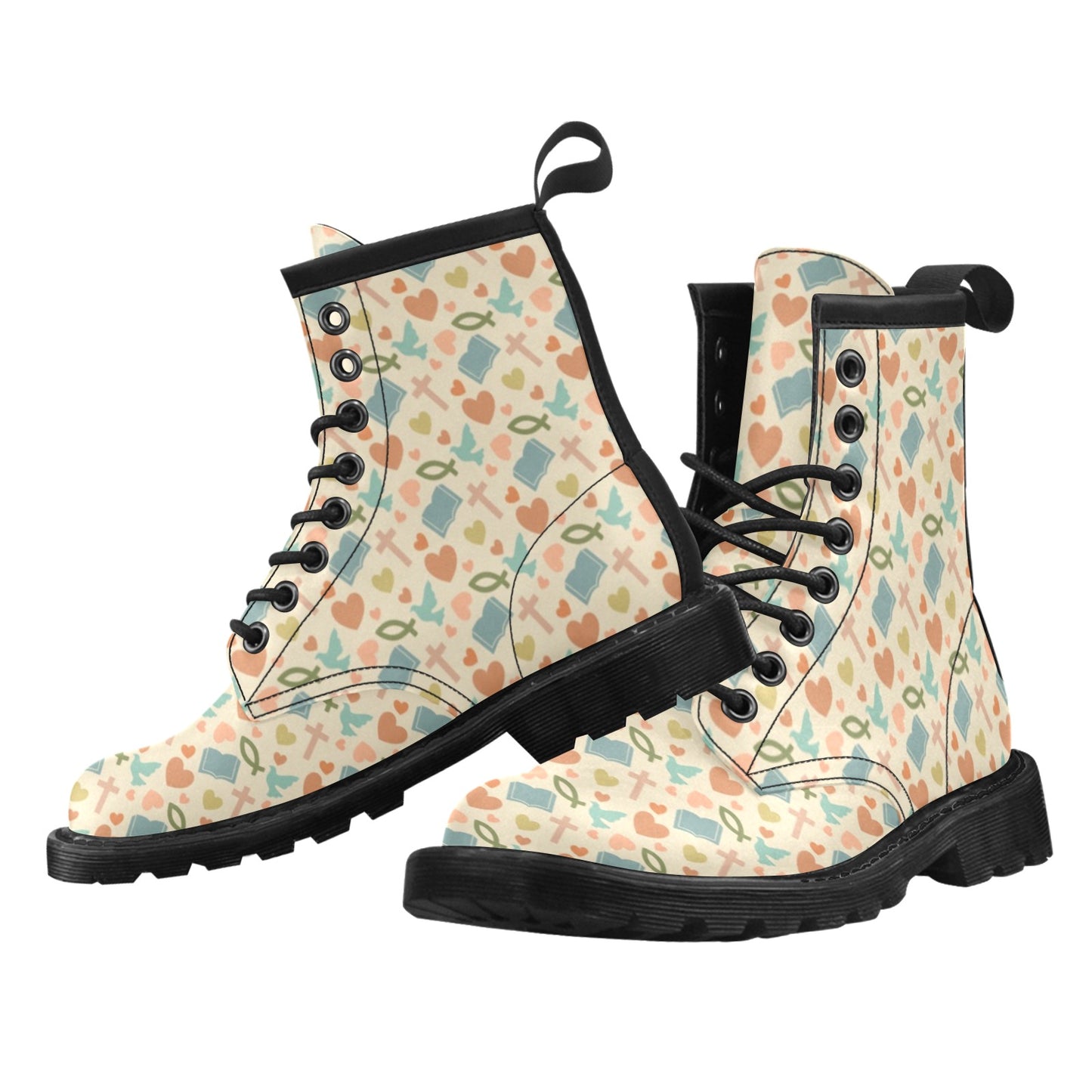 Christian Symbol Pattern Women's Boots
