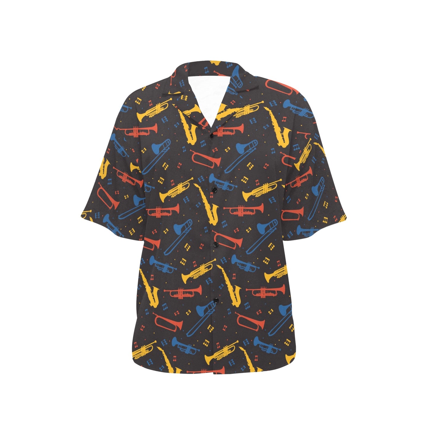 Saxophone Print Design LKS407 Women's Hawaiian Shirt