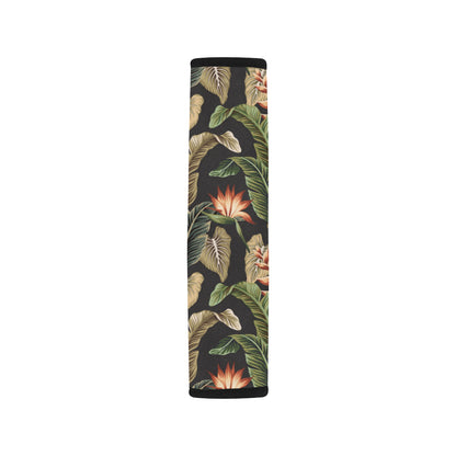 Tropical Flower Pattern Print Design TF014 Car Seat Belt Cover