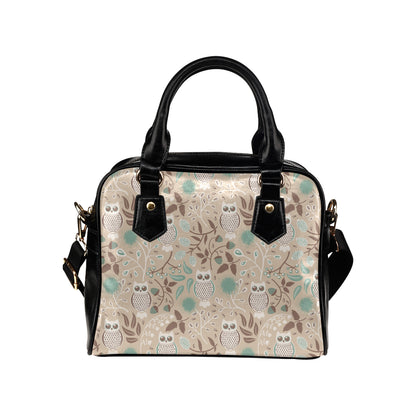 Owl Pattern Print Design A02 Shoulder Handbag