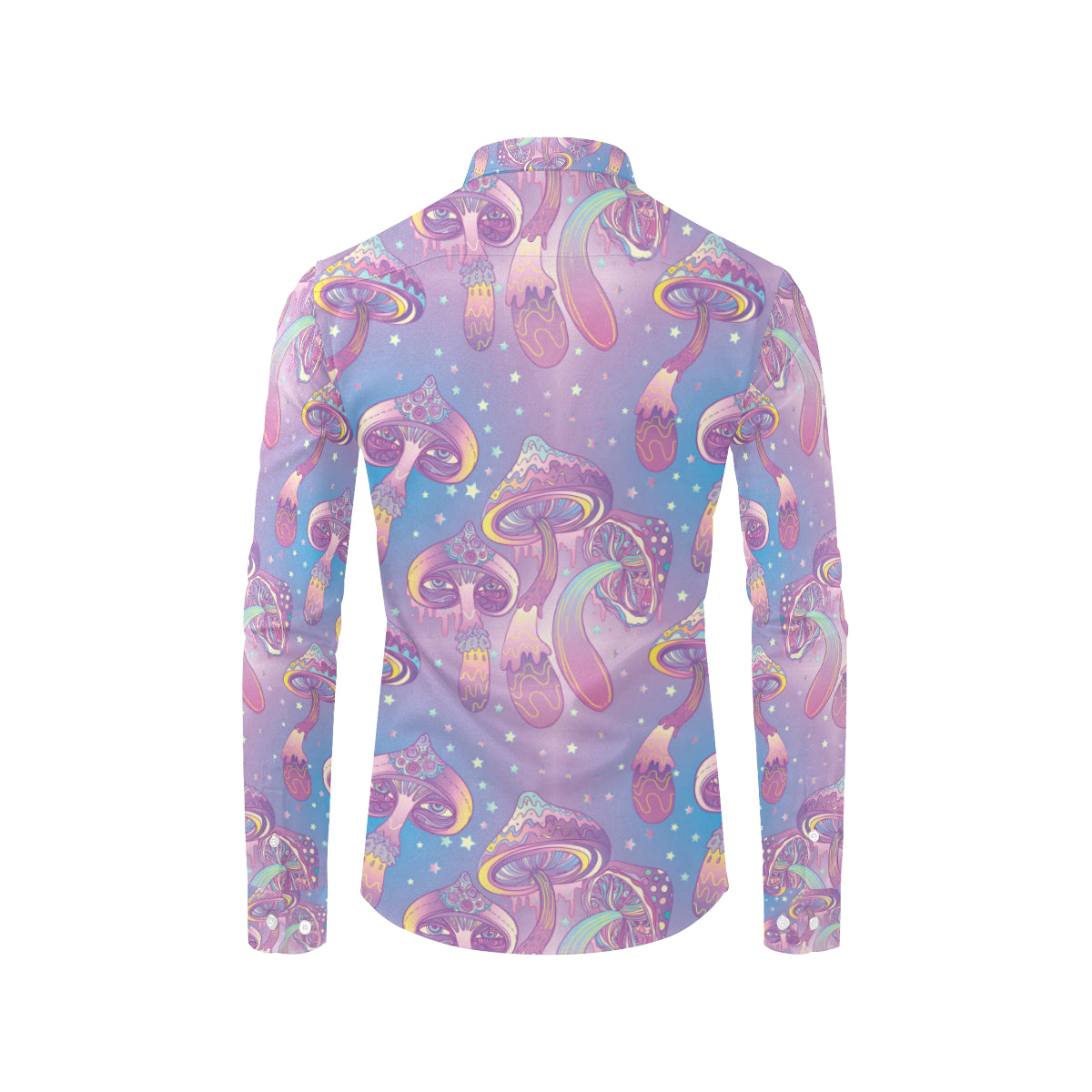 Psychedelic Mushroom Pattern Print Design A01 Men's Long Sleeve Shirt