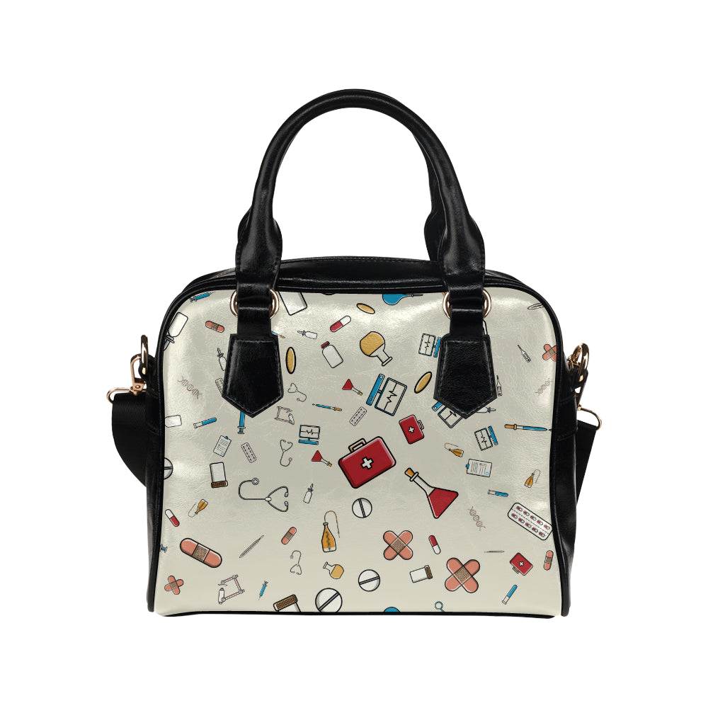 Nurse Pattern Print Design A04 Shoulder Handbag