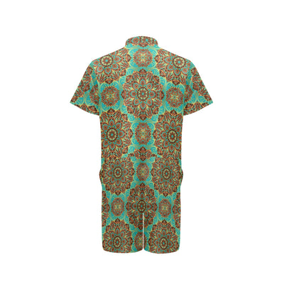 Medallion Pattern Print Design 02 Men's Romper