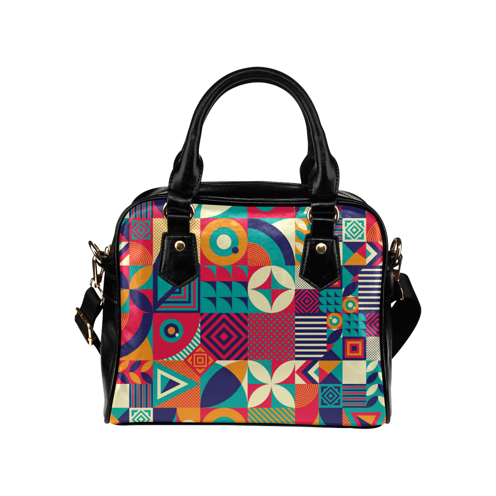 Mosaic Pattern Print Design 03 Shoulder Handbag