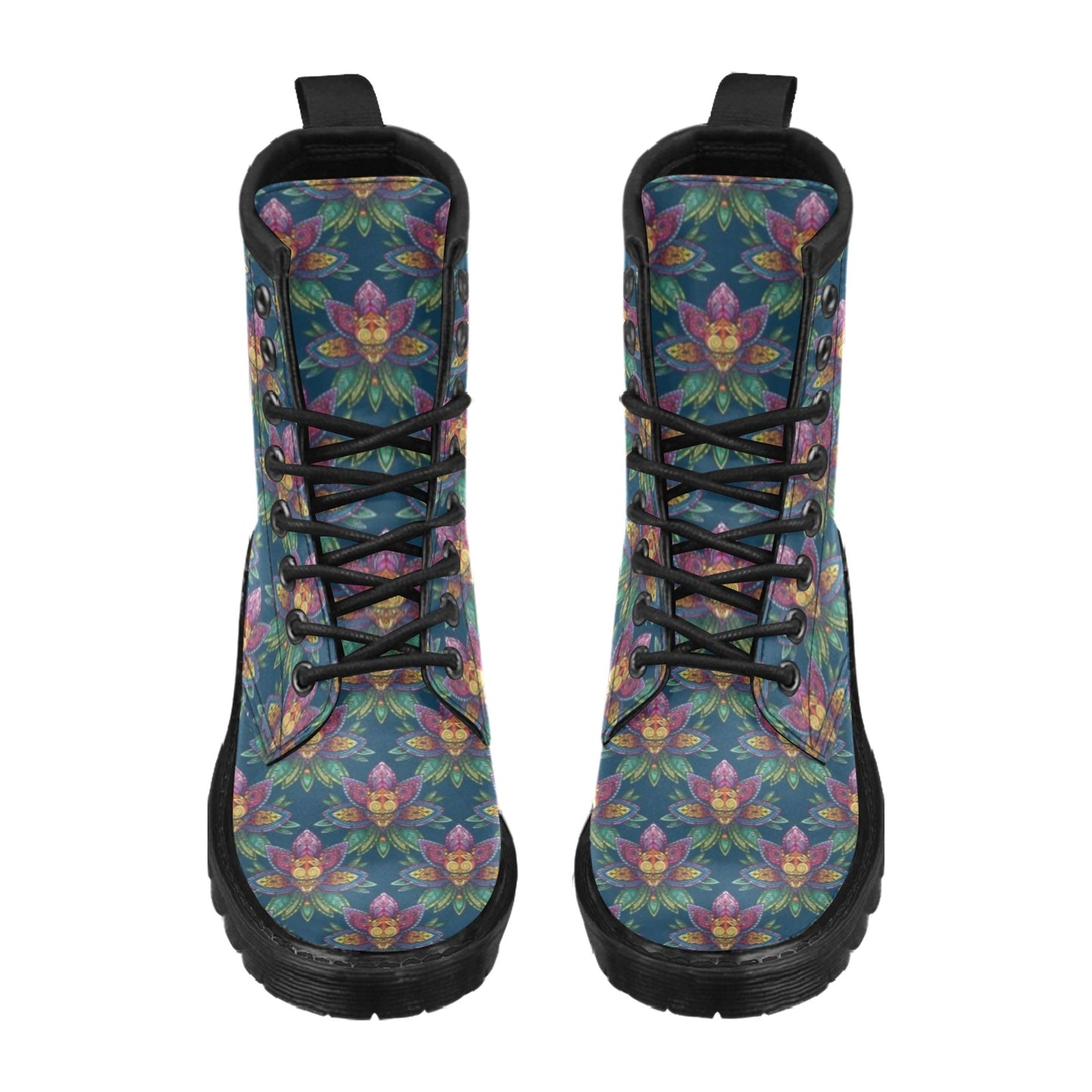 lotus Boho Pattern Print Design LO04 Women's Boots