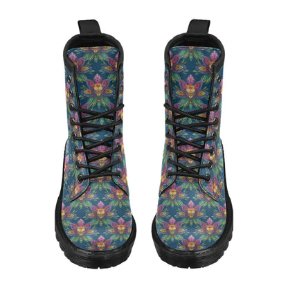 lotus Boho Pattern Print Design LO04 Women's Boots