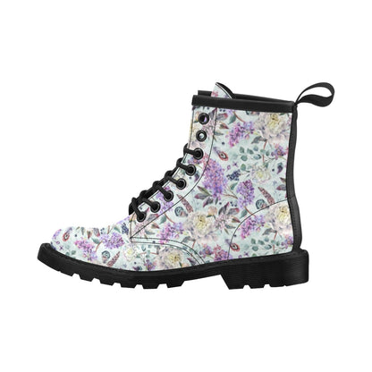 Lilac Pattern Print Design LI06 Women's Boots