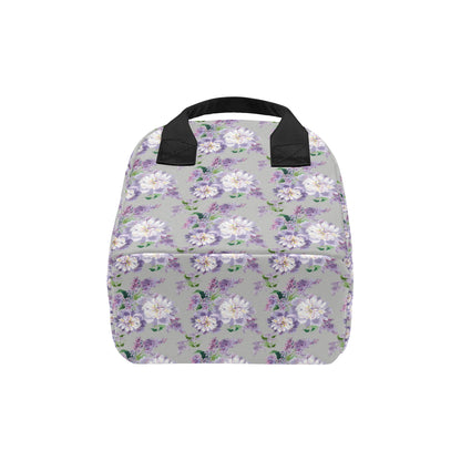 Lilac Pattern Print Design LI07 Insulated Lunch Bag