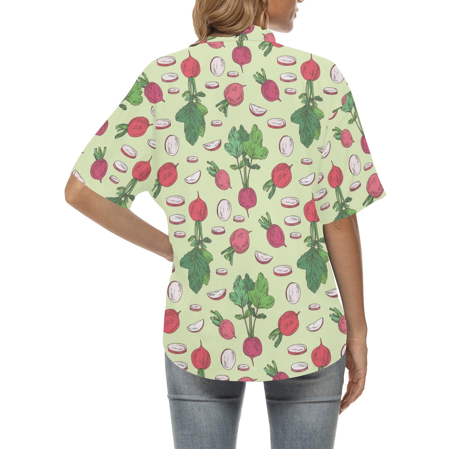 Radish Pattern Print Design A04 Women's Hawaiian Shirt