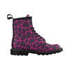 Giraffe Pink Background Texture Print Women's Boots
