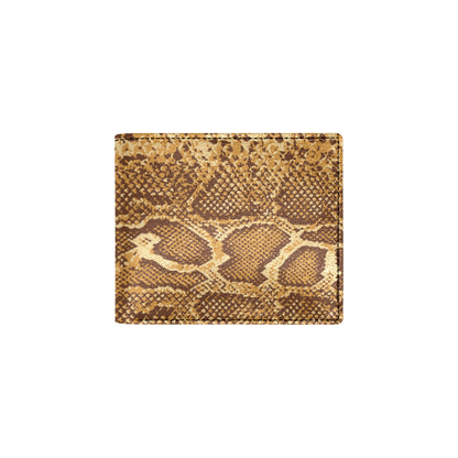 Python Brown Pattern Print Design A03 Men's ID Card Wallet