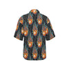 Basketball Fire Print Pattern Women's Hawaiian Shirt