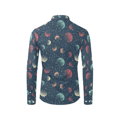 Cosmic Pattern Print Design 04 Men's Long Sleeve Shirt